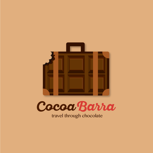 Chocolate bar design with the title 'Cocoa Barra'