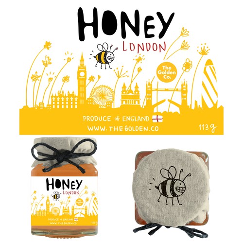 Honey label with the title 'honey label'