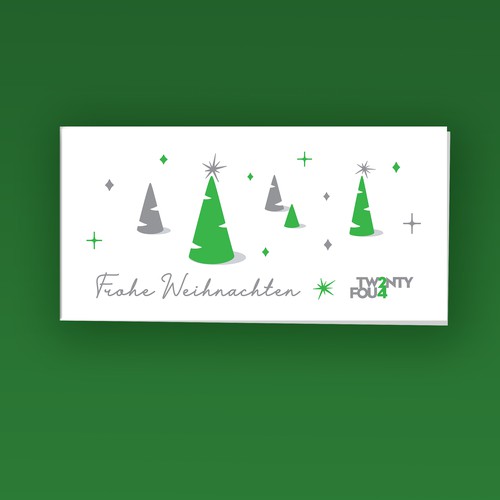 X-mas design with the title 'Christmas card for German company "TWENTYFOUR"'