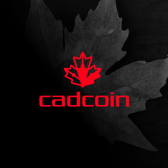 Maple leaf logo with the title 'CADcoin'
