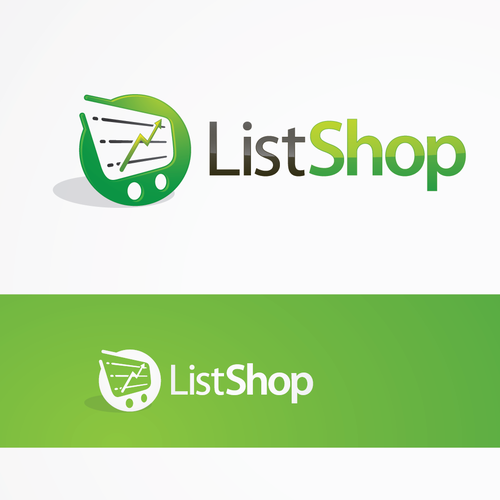 Statistics design with the title 'Help List Shop with a new logo'