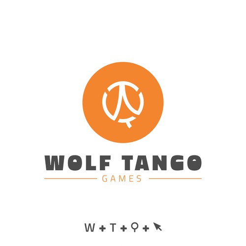 Cursor logo with the title 'Logo-line (Wolf Tango Game Developer)'