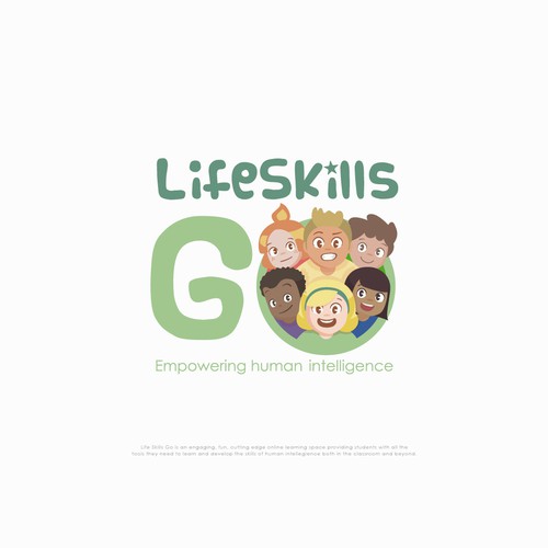 Kid design with the title 'Logo for LifeSkillsGo'