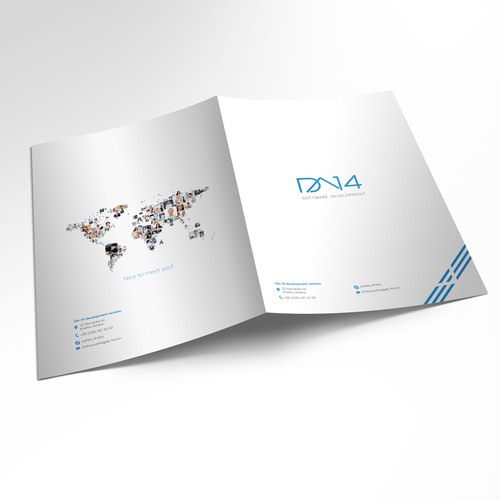 Appealing design with the title 'Brochure for software development company'