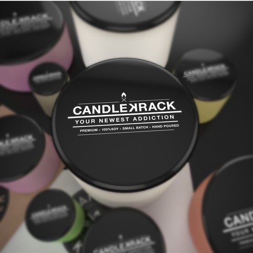 Wax logo with the title 'Logo for a candle company.'