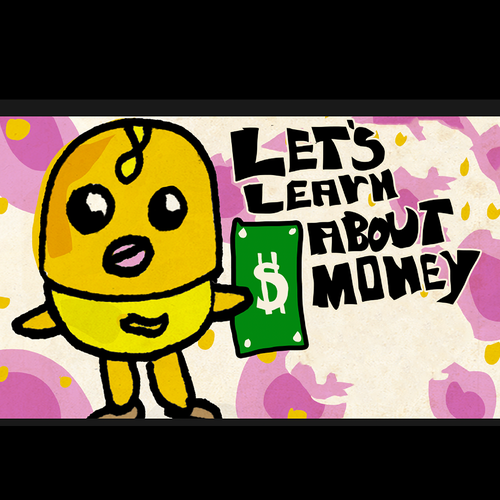 Learning illustration with the title 'Let's Talk about Money'