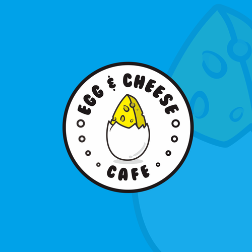 Egg design with the title 'EGG AND CHEESE'
