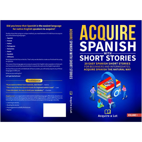 Spanish design with the title 'An Eye Catching and Captivating Book Cover for Spanish story book.'