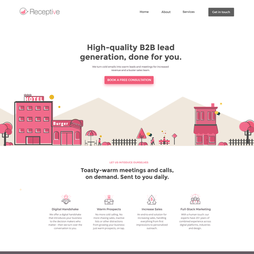 Conversion design with the title 'Design exploration for marketing agency'