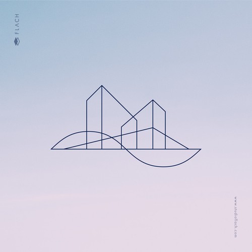 Home design with the title 'Luxuriously geometric logo for extraordinary homes real estate business.'