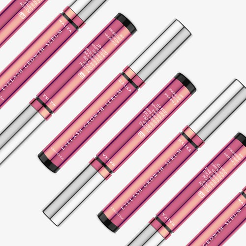 Eyelash design with the title 'Eyelash Serum Packaging'