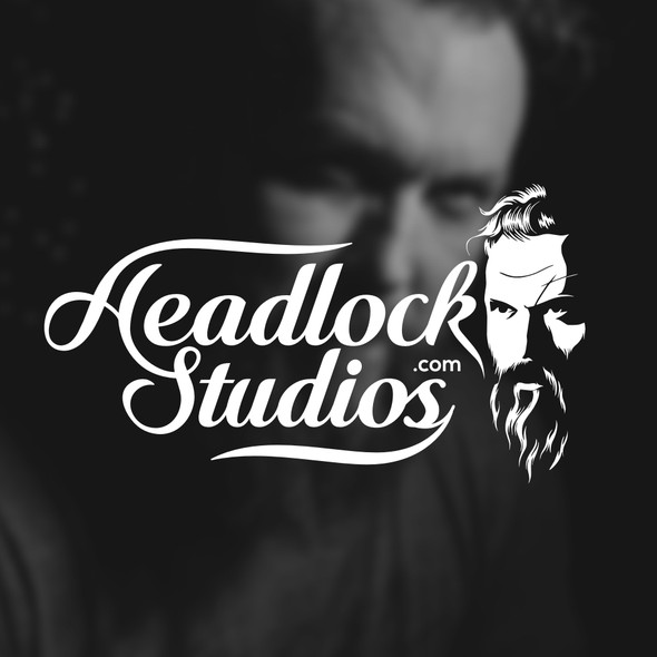 Moustache design with the title 'HeadLock STUDIOS'