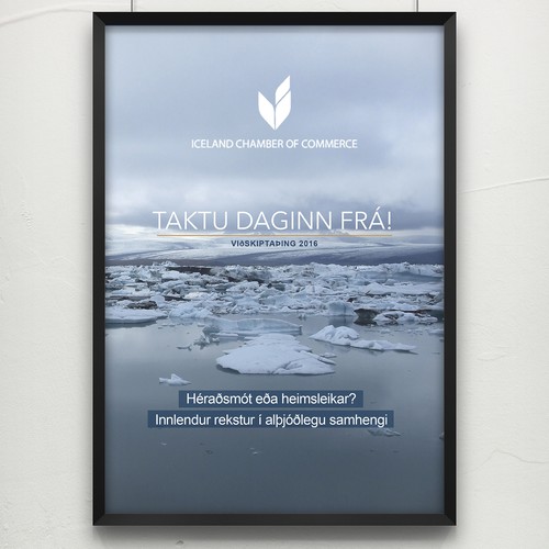 Cold design with the title 'Iceland Poster Design'
