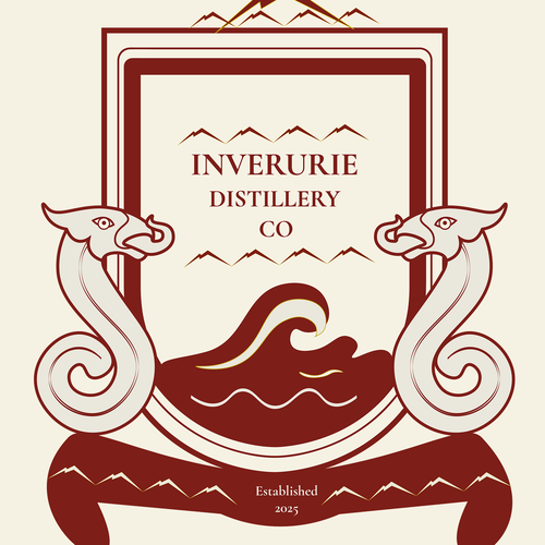 Heritage logo with the title 'Inverurie distillery co symbolic logo '
