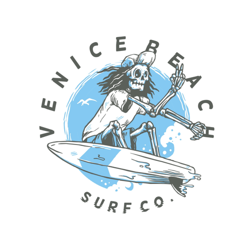 Wave t-shirt with the title 'T shirt design for a surf company'