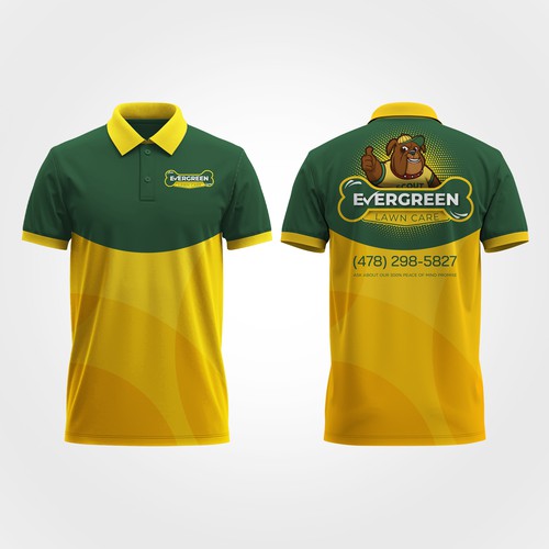 Polo shirt design with the title 'Short Sleeve Collared Shirt'