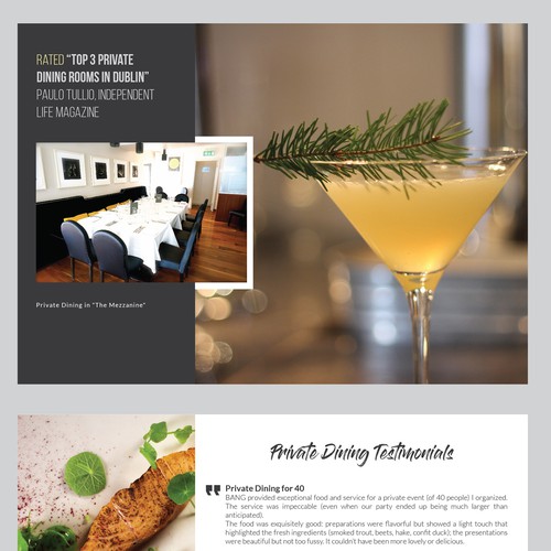 Party design with the title 'City Restaurant Brochure'