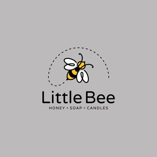 Bright logo with the title 'Litte Bee Logo'