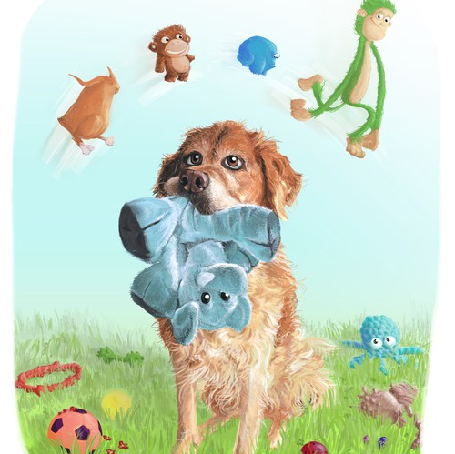 Toy artwork with the title 'Merck Gets A Friend, illustration'