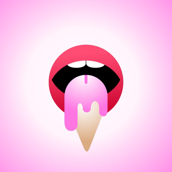 Mouth design with the title 'Melting Vanilla'