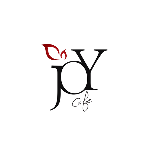 Joyous logo with the title 'Logo design concept for "JOY" cafe & confections '