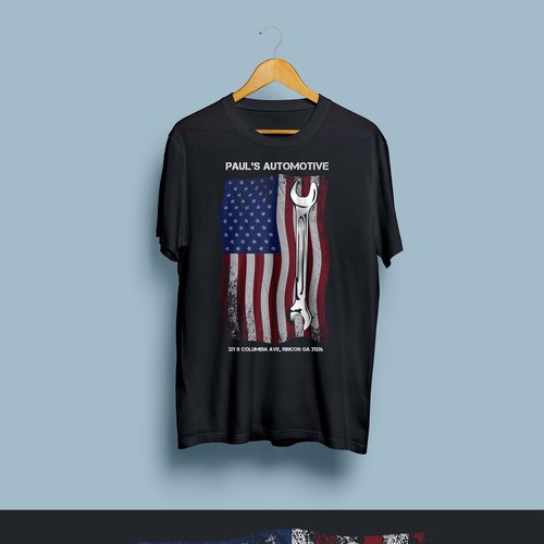 Industrial t-shirt with the title 'Pauls automotive'