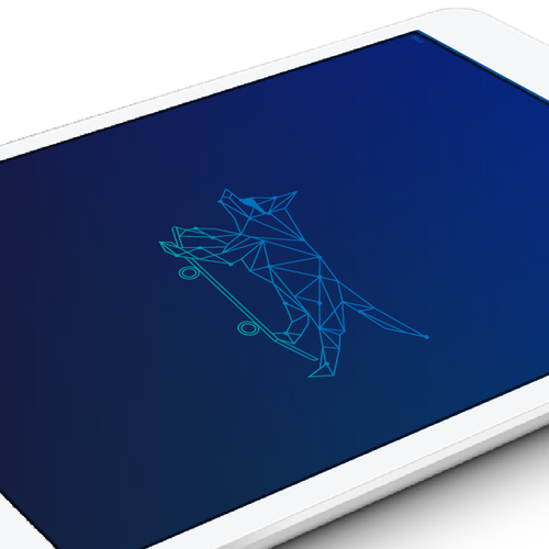 Skateboard logo with the title 'Mobo Lobo alternate logo'