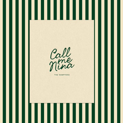 Design with the title 'Visual Identity for Call Me Nina'