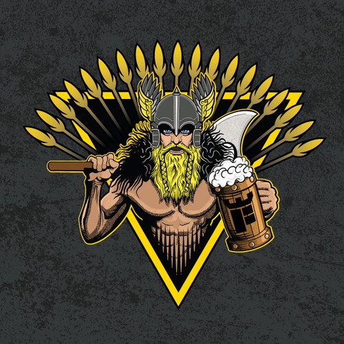 Axe design with the title 'Viking Blonde'