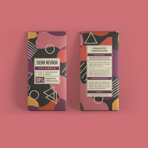 Chocolate label with the title 'Chocolate Packaging Design'