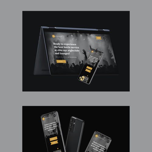 Party website with the title 'Bottle Clients'