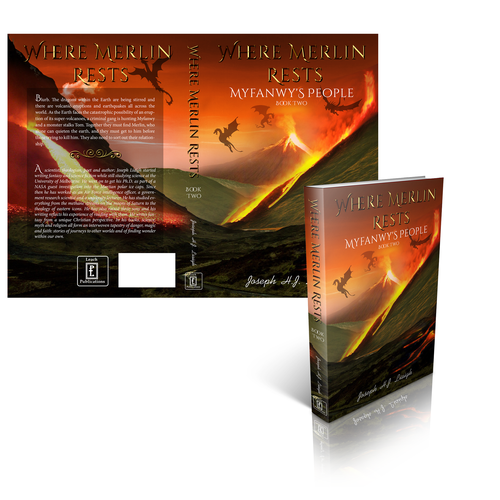 Dragon book cover with the title 'where Merlin Rests serie Myfanwy'