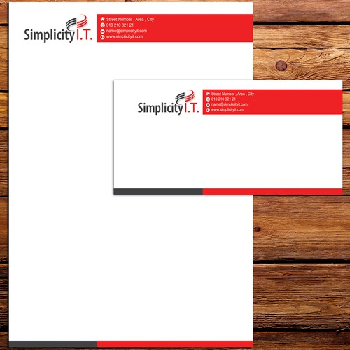 Letterhead brand with the title 'Simplicity I.T. Letterhead & Envelope'