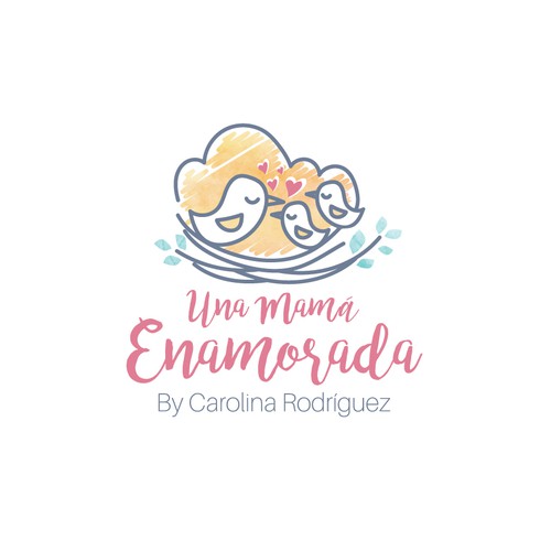 Mother design with the title 'Una Mamá Enamorada By Carolina Rodríguez'