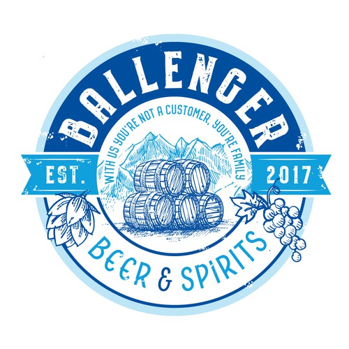 Spirit logo with the title 'Logo für a liquor shop'