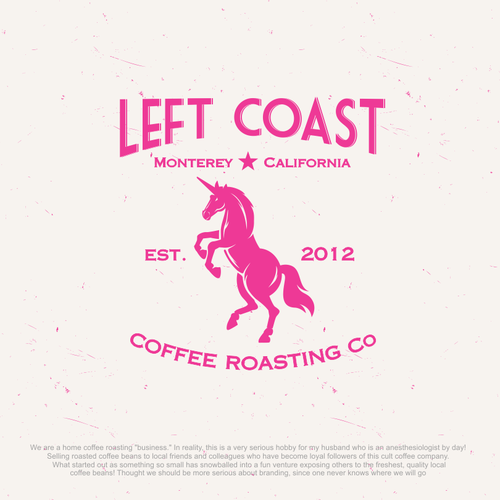 Horse logo with the title 'LEFT COAST LOGO'