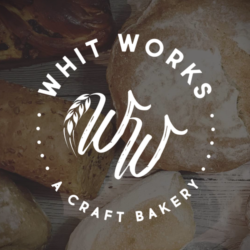 Wheat logo with the title 'A Bakery logo with Whit'