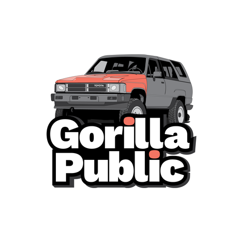 Car illustration with the title '4x4 Runner Illustration'