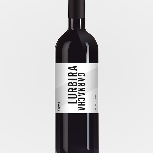 Spanish design with the title 'Wine-Label-Design for Lurbira Garnacha'