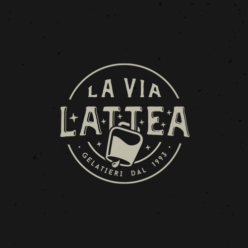 Milk logo with the title 'Logo for gelateria with the cow bell shape'