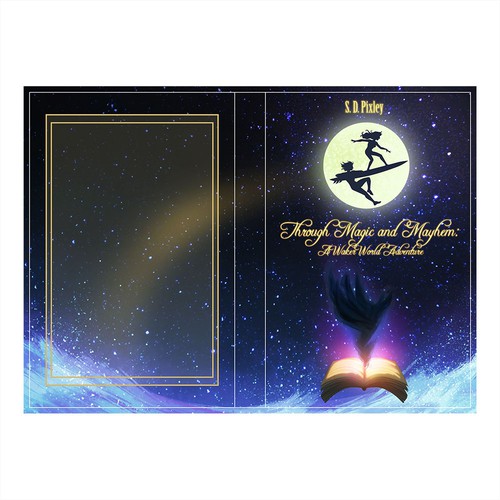 Surfboard design with the title 'Silhouette Girls'