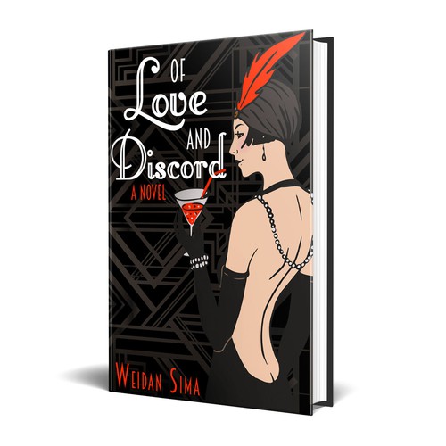 Art Deco design with the title 'Of Love and Discord-ART DECO/1920s style'