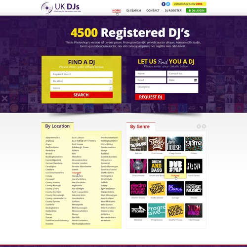 Music website with the title 'Uk Djs'