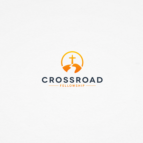Road design with the title 'Logo for Crossroad Fellowship'