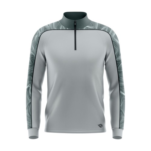 Polo design with the title 'half zip polo for elevate brand'