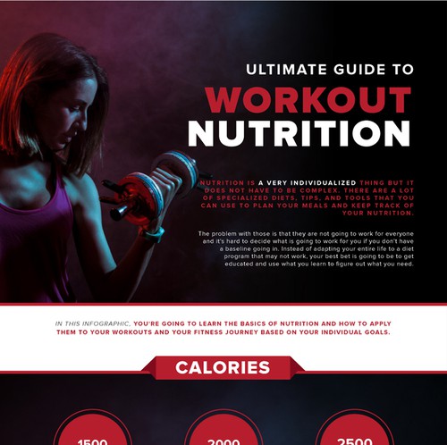 Workout design with the title 'Infographic for Workout Nutrition'