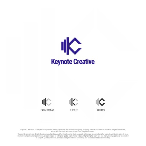 Presentation logo with the title 'Logo concept for Keynote Creative'