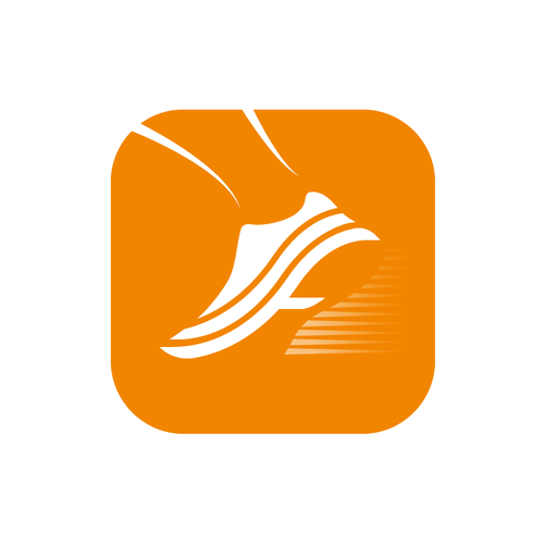 Running design with the title 'Design an app icon for Skyfit (a fitness company)'
