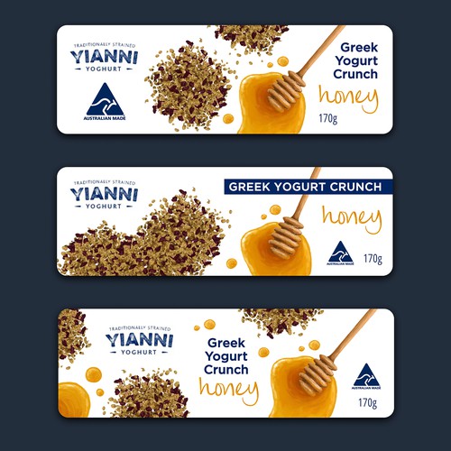 Yogurt design with the title 'Label design'