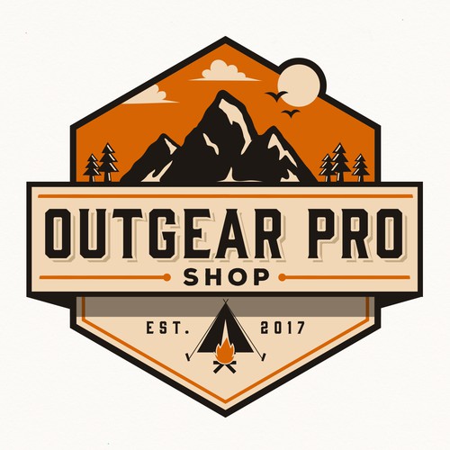 Supermarket logo with the title 'Outgear Pro Shop'